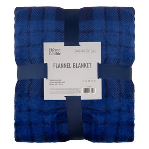 Плед Ardesto Flannel 160х200см, 100% поліестер, клітинка, синій (ART0134PB) зображення 1