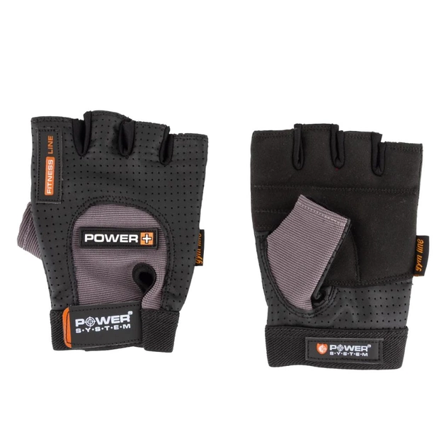 Рукавички для фітнесу Power System Power Plus PS-2500 Black/Grey S (PS-2500_S_Black-grey) - зображення 1