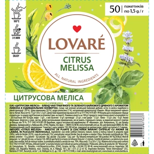 Чай Lovare Citrus Melissa 50х1.5 г (lv.77637) зображення 1