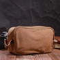 Сумка Vintage На два відділення з текстилю Коричнева (22235) - зменшене зображення 10