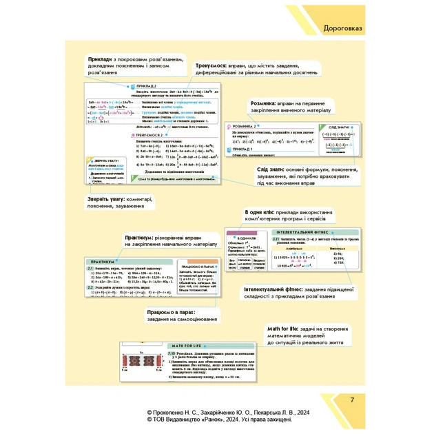 Підручник Алгебра. Підручник для 7 класу - Н.С. Прокопенко, Ю.О. Захарійченко, Л.В. Пекарська Ранок (9786170988393) - зображення 6