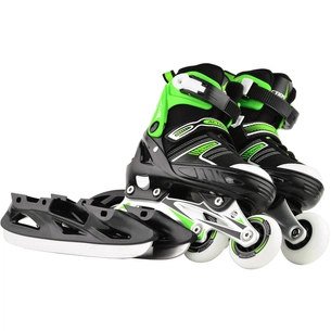 Роликові ковзани Action 2 в 1 Ronny Зелені 33-36 (153B5/2IN1/GR33-36) зображення 1
