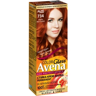 Фарба для волосся Acme Color Avena Gloss Color Стійка 734 - Тиціан (4823115502766) изображение 1