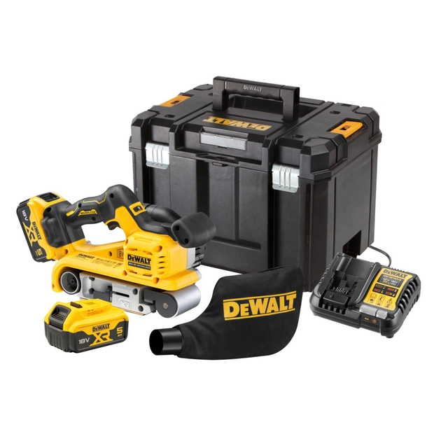 Шліфувальна машина DeWALT XR Li-Ion 18 В 2x5Ah, 198-320 м/хв, стрічка 75х533 мм (DCW220P2) - picture 8