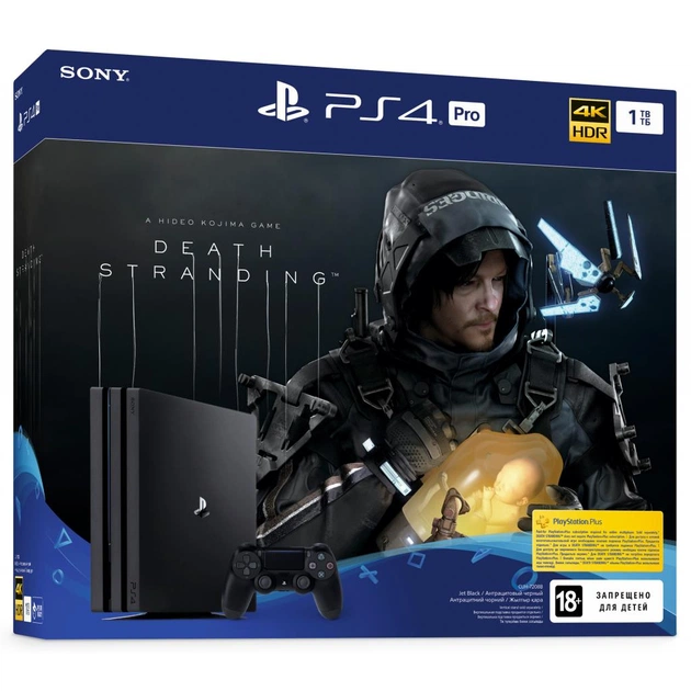 Ігрова консоль Sony PlayStation 4 Pro 1Tb Black (Death Stranding) (9342007) - изображение 1