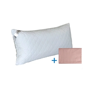 Подушка Руно силіконова Spanish Style 40х80 см з сатиновою пудровою наволочкою (307Spanish style_purple) зображення 1