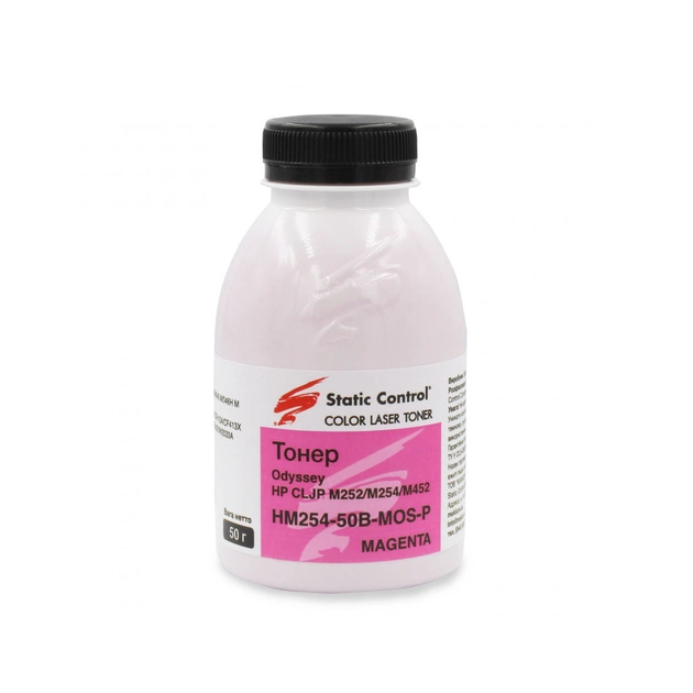 Тонер HP CLJP M252/M254/M452 50г magenta, фасовка Static Control (HM254-50B-MOS-P) - зображення 1