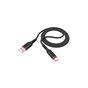 Дата кабель USB 2.0 AM to USB-C 1.0m 3A nylon X59 black HOCO (6931474744920) - уменьшенное изображение 4