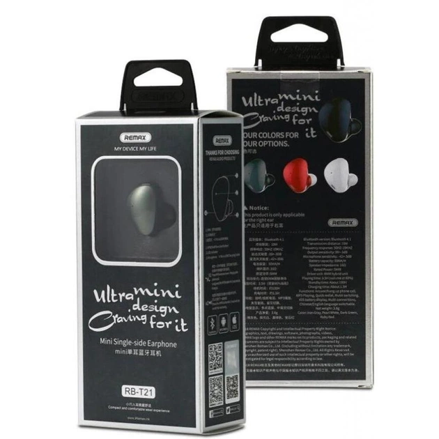 Bluetooth-гарнітура Remax RB-T21 Black (6954851287919) - picture 5