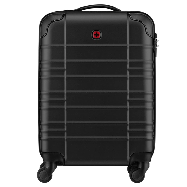 Валіза Wenger Amplar, мала, пластик, 4 колеса, чорна (653143) - зображення 4