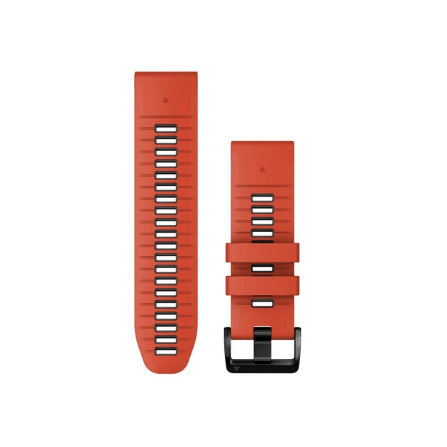 Ремінець до смарт-годинника Garmin epixPRO (g2), 26mm QuickFit FlameRed/Grpt Silicone (010-13281-04) - зображення 1