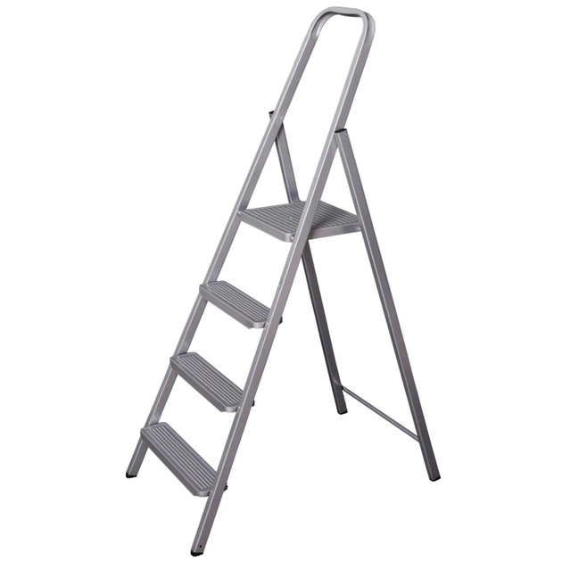 Драбина Eurogold зварна 4-х сходинкова GREY, 156х49х9см, Арт.214 (ЕГ-214 GREY) - picture 1