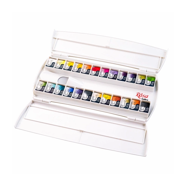 Акварельні фарби Rosa Gallery Modern 24 кольри по 2,5 мл кювет, пенал (4823098541110) - picture 6