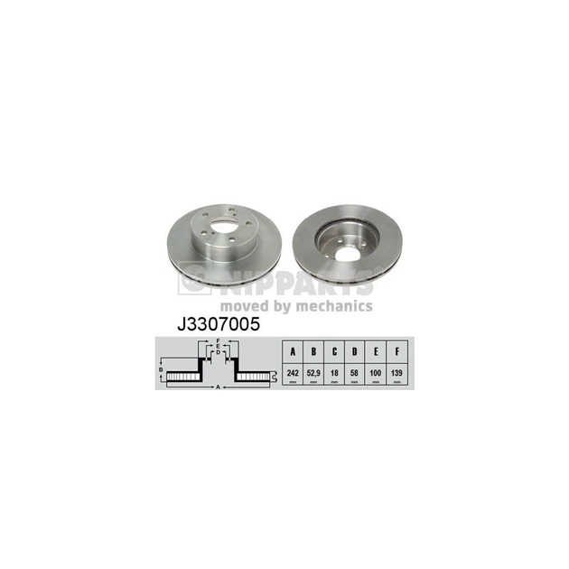 Гальмівний диск Nipparts J3307005 - зображення 1