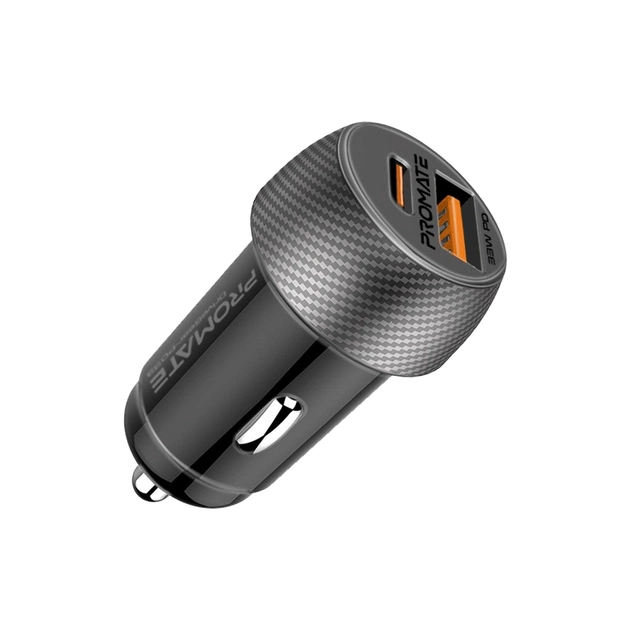 Зарядний пристрій Promate drivegear-pd33 USB-C PD33W + USB-A QC3.0 Black (drivegear-pd33) - зображення 1