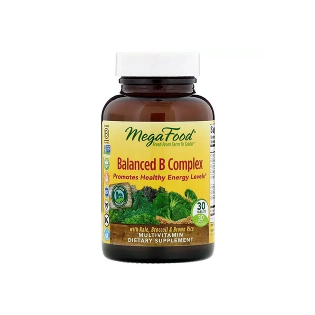 Вітамін MegaFood Збалансований комплекс вітамінів В, Balanced B Complex, 30 т (MGF-10167) - зображення 1