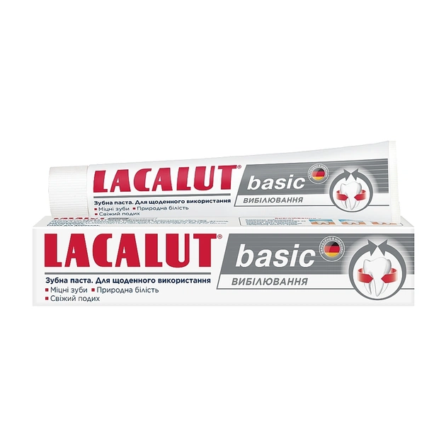 Зубна паста Lacalut Basic Вибілювання 75 мл (4016369961612) - зображення 1