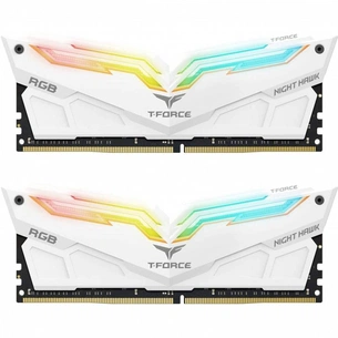 Модуль пам'яті для комп'ютера DDR4 16GB (2x8GB) 3600 MHz T-Force Night Hawk White RGB Team (TF2D416G3600HC18EDC01) зображення 1