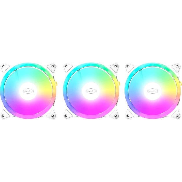 Кулер до корпусу PcCooler F3 T120 ARGB 3 in 1 White - зображення 1