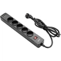 Мережевий фільтр живлення 2E 5XSchuko, 3G*1.5мм, 3*USB-A, 2м, black (2E-SP515M2USBBK) - зменшене зображення 1