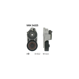 Натягувач ременя з роликом SKF VKM 34025 зображення 1