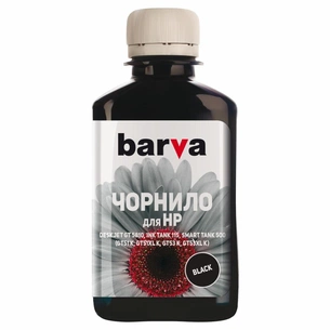 Чорнило Barva HP GT51K/GT53K 180мл BLACK Pigmented (HGT53-739) зображення 1