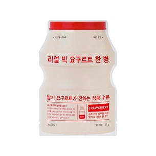 Маска для обличчя A'pieu Real Big Yogurt One Bottle полуниця 21 г (8809530031841) зображення 1