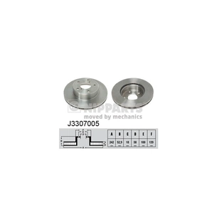 Гальмівний диск Nipparts J3307005 зображення 1