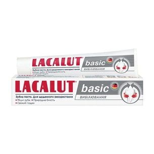 Зубна паста Lacalut Basic Вибілювання 75 мл (4016369961612) зображення 1