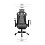 Крісло ігрове GT Racer X-5113F Black (X-5113F Fabric Black) - зменшене зображення 10