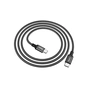 Дата кабель USB-C to USB-C 1.0m 60W nylon X14 black HOCO (6931474752215) - зменшене зображення 5