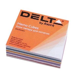 Бумага для заметок Delta by Axent "MIX" 80Х80Х20мм, unglued (D8011) изображение 1