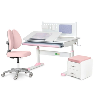 Парта з кріслом ErgoKids (L) Pink + тумба (TH-325 + Y-412 Lite + BD C3_PINK) зображення 1
