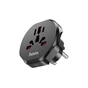 Переходник Universal adapter US/UK/AU to EU bkack HOCO (6931474791511) - уменьшенное изображение 4