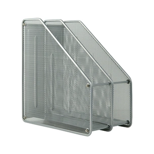 Лоток для паперів Axent вертикальний 2-в-1, металевий, срібний (2126-03-A) зображення 1