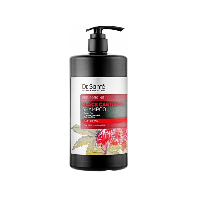 Шампунь Dr. Sante Black Castor Oil 1000 мл (8588006040456) - изображение 1