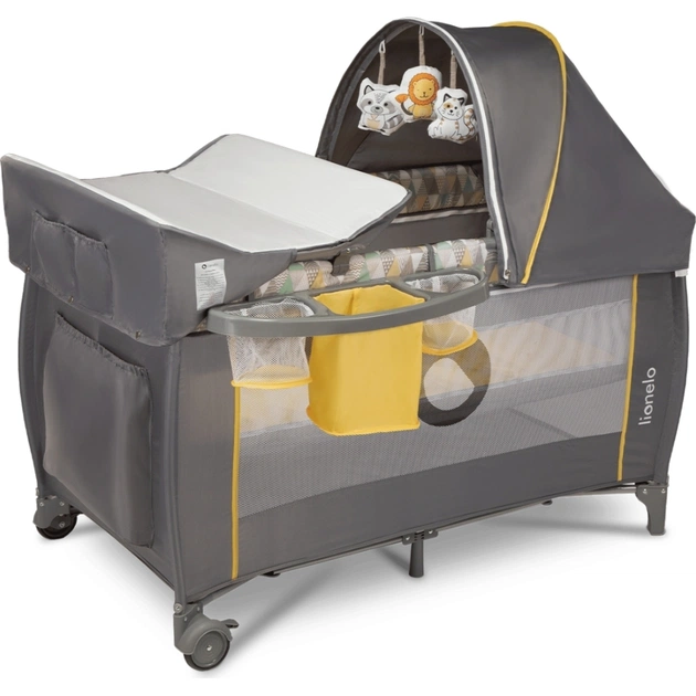 Дитячий манеж Lionelo Sven Plus Yellow Scandi (LO-SVEN PLUS YELLOW SCANDI) - picture 1