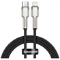 Дата кабель USB-C to Lightning 1.0m Cafule Metal PD 20W black Baseus (CATLJK-A01) - уменьшенное изображение 1