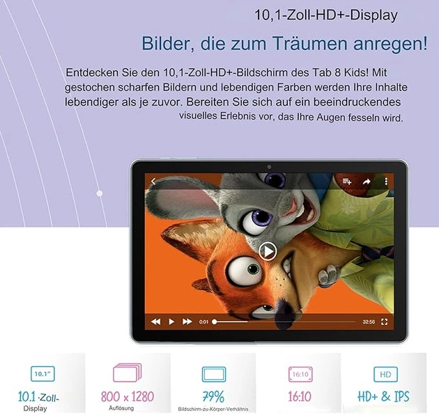 Планшет Blackview Tab 8 Kids 4/128GB Pudding Pink (6931548313038) - зображення 1