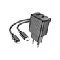 Зарядний пристрій HOCO CS23A USB-C PD30W + 1xUSB QC3.0 + cable USB-C to Lightning black (6942007609951) - зменшене зображення 1