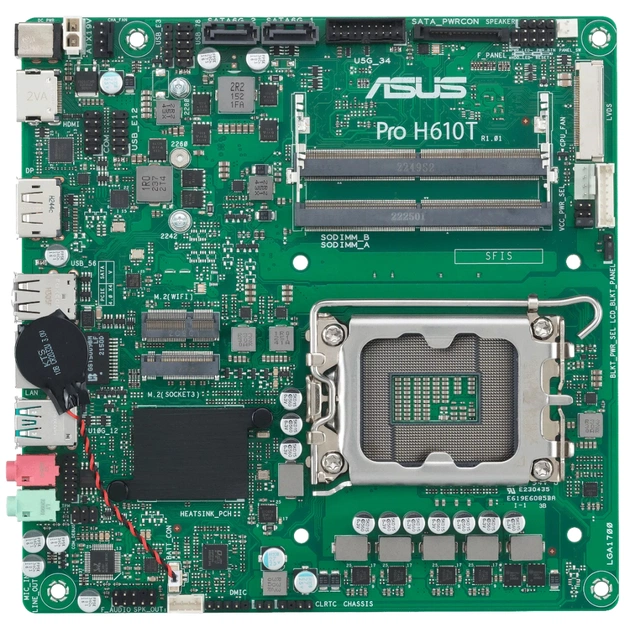 Материнська плата ASUS PRO H610T-CSM - зображення 1