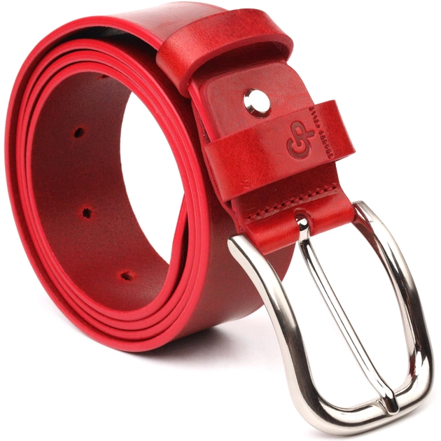 Ремінь Grande Pelle Жіночий з натуральної шкіри Червоний (21475) - зображення 7