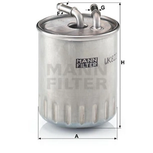 Фільтр паливний Mann WK822/3 зображення 1