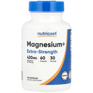 Витаминно-минеральный комплекс Nutricost Магний+, 420 мг, Magnesium+, Extra-Strength, 60 капсул (NCS57423) изображение 1