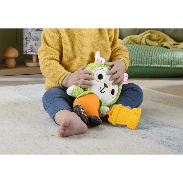 Погремушка Fisher-Price Зайка-обнимашка с прорезывателем (JLB87) - изображение 8