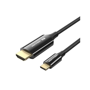 Кабель мультимедійний USB-C 3.1 to HDMI 1.8m 8K 60 Гц Zinc Alloy TPE Black Vention (CRCBAC) зображення 1