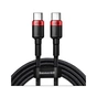 Дата кабель USB-C to USB-C 2.0m PD2.0 100W (20V/5A) red+black Baseus (CATKLF-AL91) - уменьшенное изображение 1