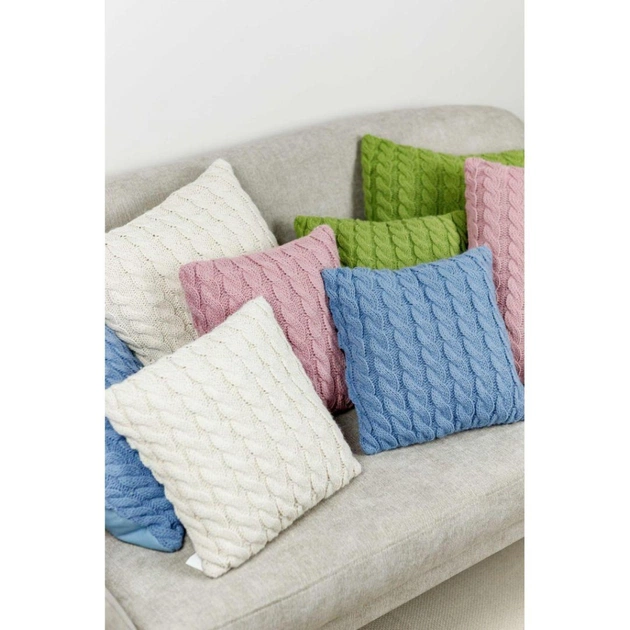 Наволочка Прованс декоративна в'язана Коси волошкова 45х45 (028638) - picture 2