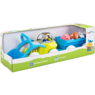 Спецтехніка Viking Toys Трактор з причепом та тваринами та подарунковою упаковкою (781234) зображення 1