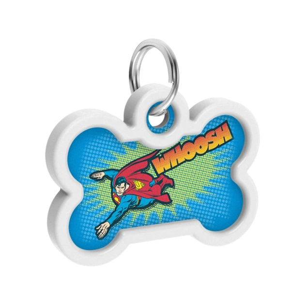 Адресник для животных WAUDOG Smart ID с QR паспортом "Полет Супермена", кость 40х28 мм (0640-1017) - изображение 4